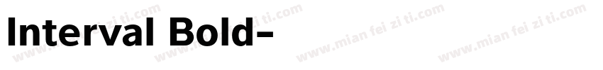 Interval Bold字体转换